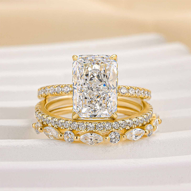 Jaily – Set aus 3 Eheringen aus 18K Gold