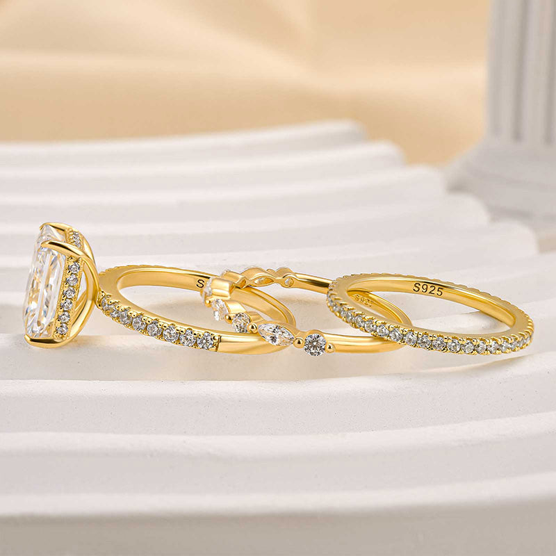 Jaily – Set aus 3 Eheringen aus 18K Gold