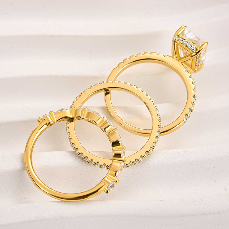Jaily – Set aus 3 Eheringen aus 18K Gold