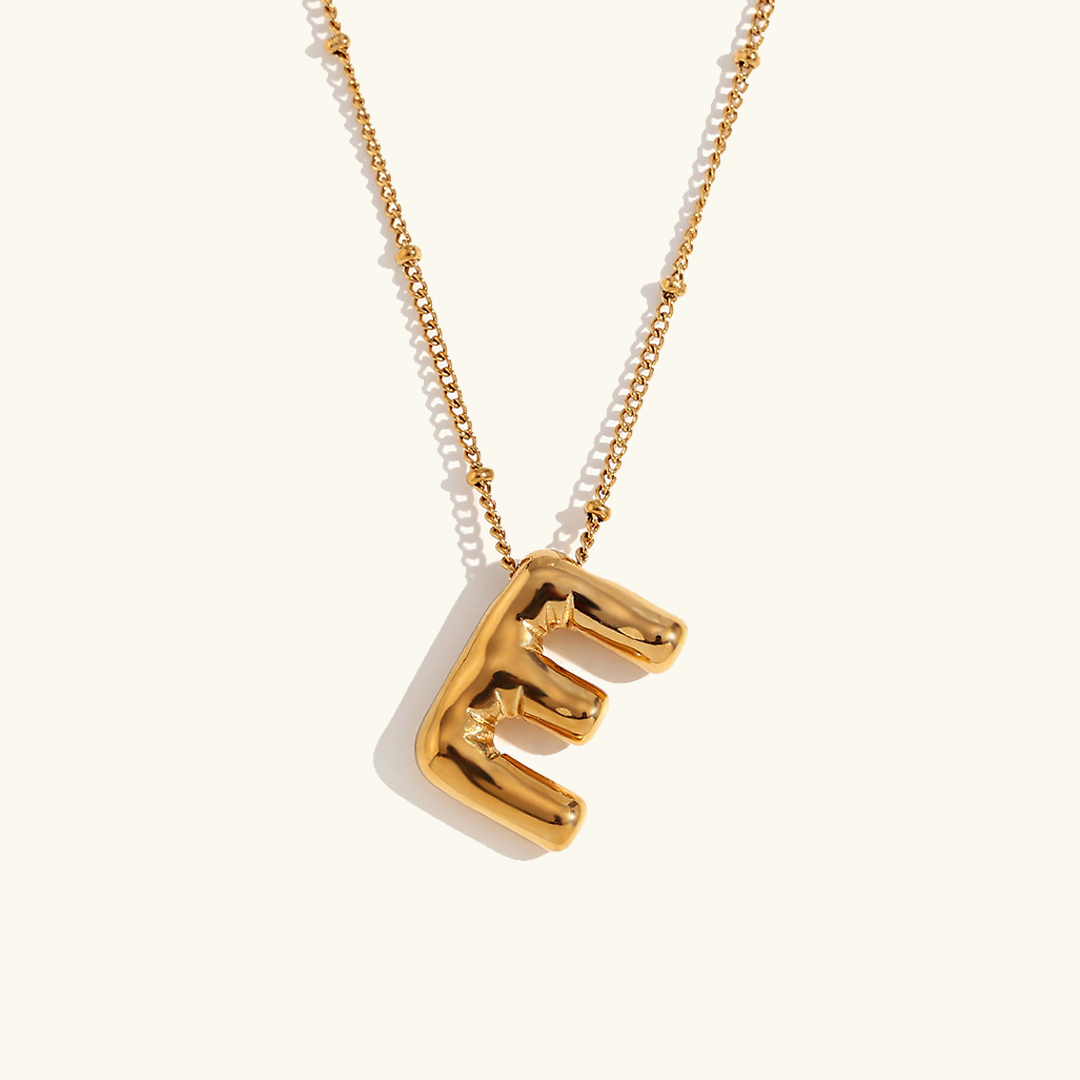 Goldenes Initialen-Halsband Balloon
