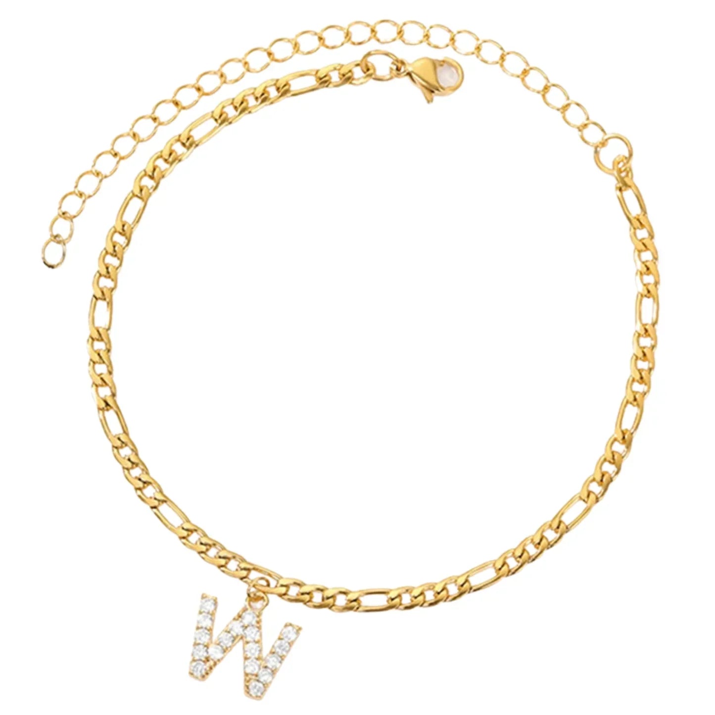 Initialen Knöchel - Knöchelarmband mit Ihrer Initiale