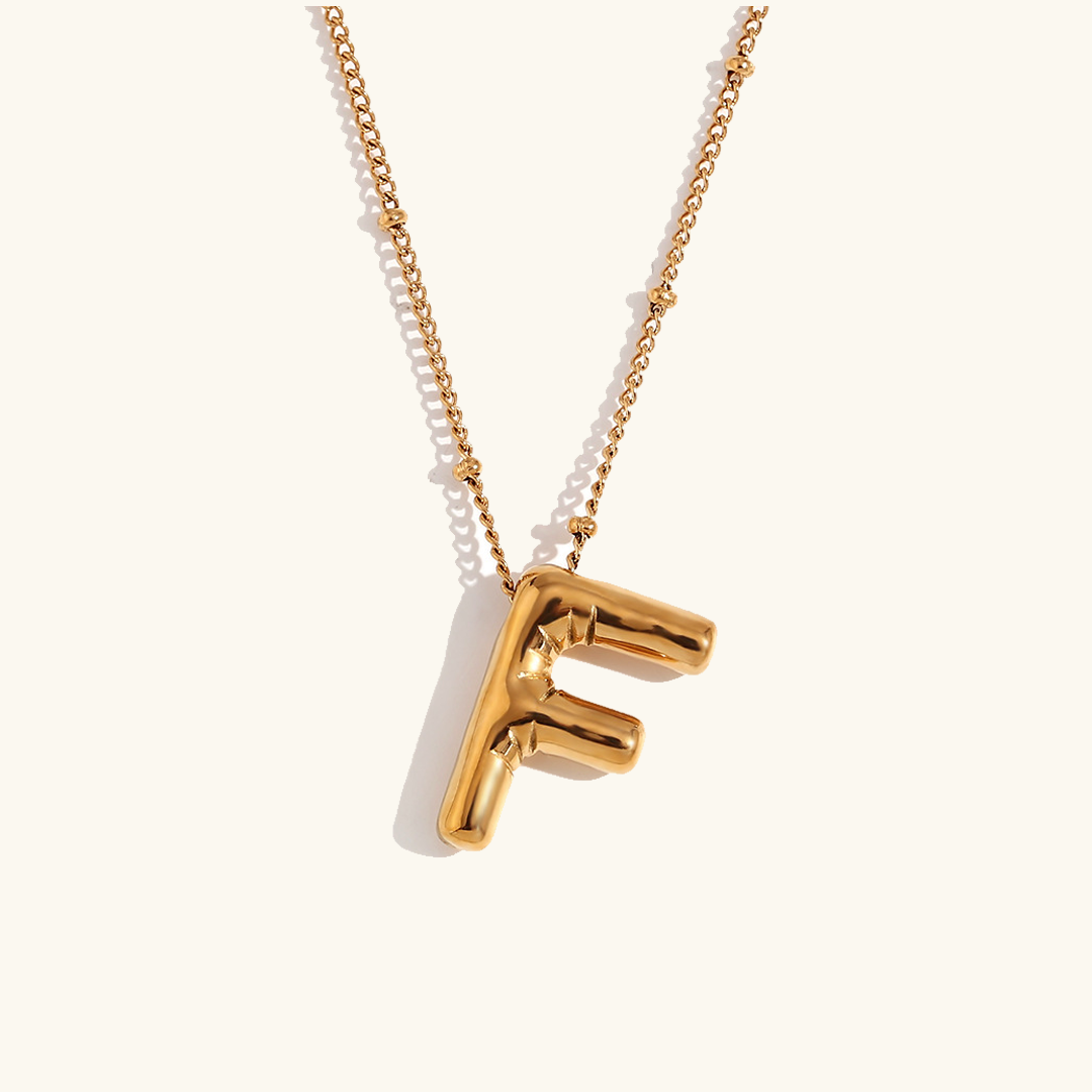 Goldenes Initialen-Halsband Balloon