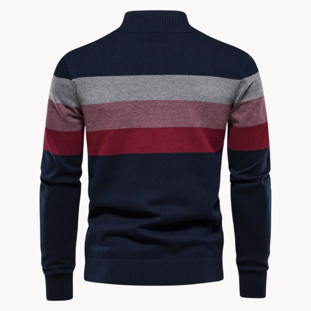 Aurullo - Weicher Pullover mit halbem Reißverschluss