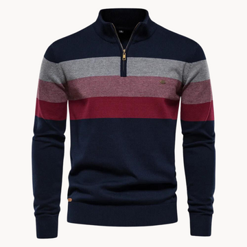 Aurullo - Weicher Pullover mit halbem Reißverschluss