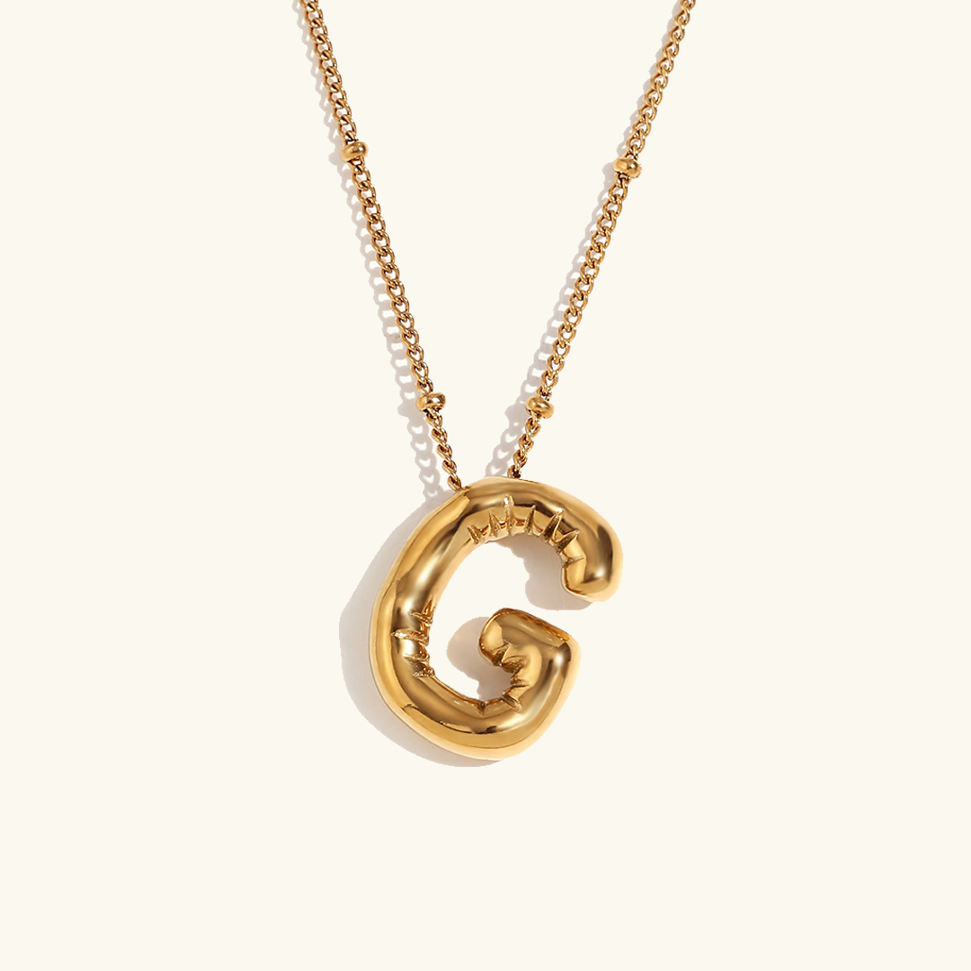 Goldenes Initialen-Halsband Balloon