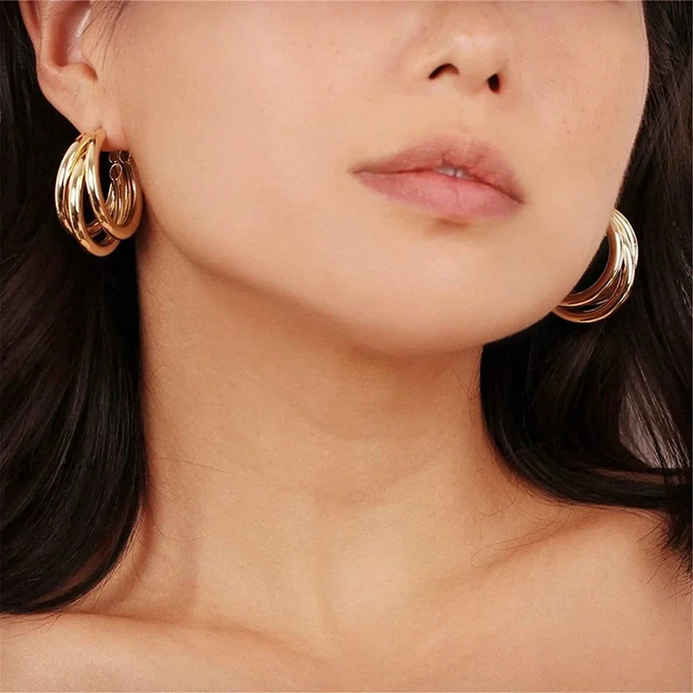 Drei-Ring-Hoop - 3 goldene Ringe