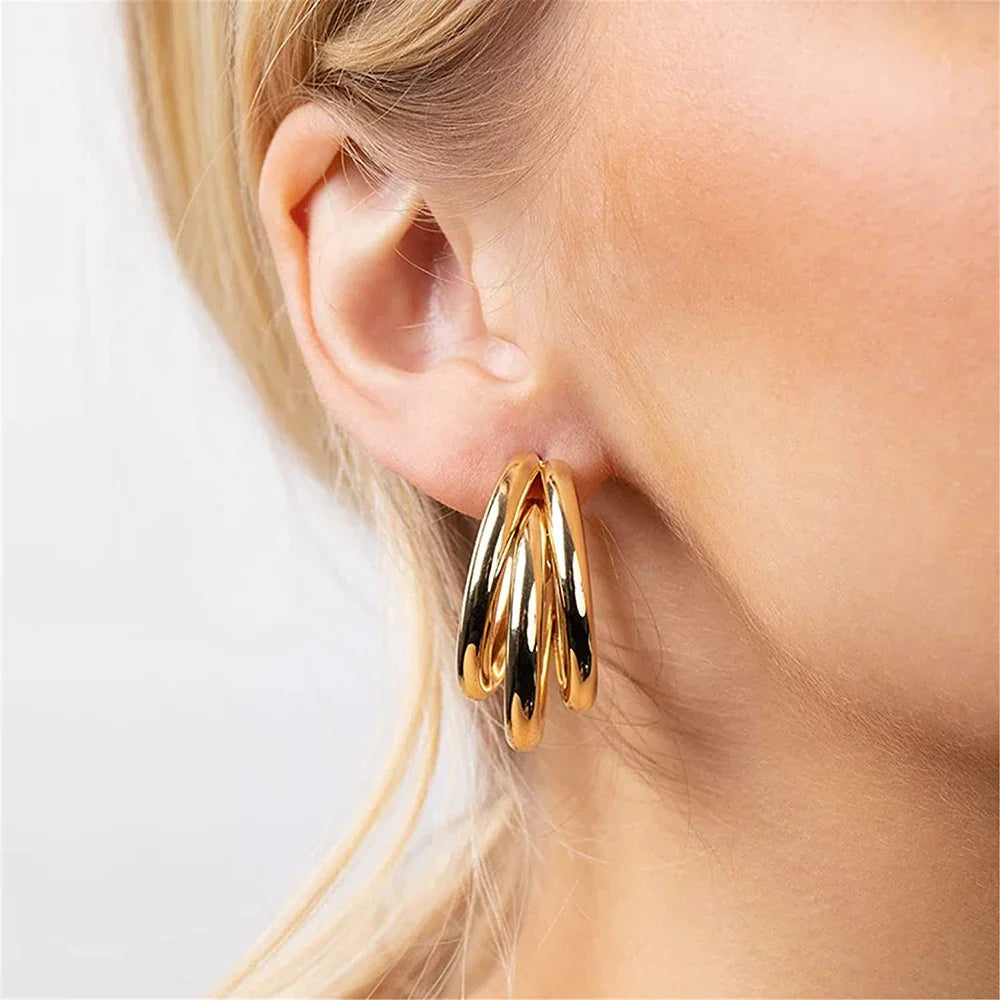 Drei-Ring-Hoop - 3 goldene Ringe