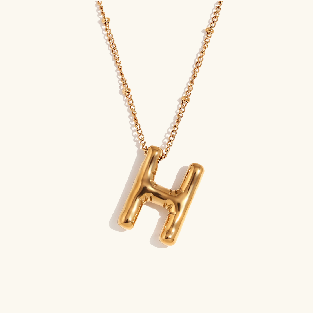 Goldenes Initialen-Halsband Balloon
