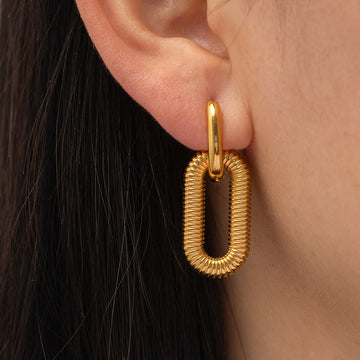 Nina – Elegante doppelte ovale Creolen