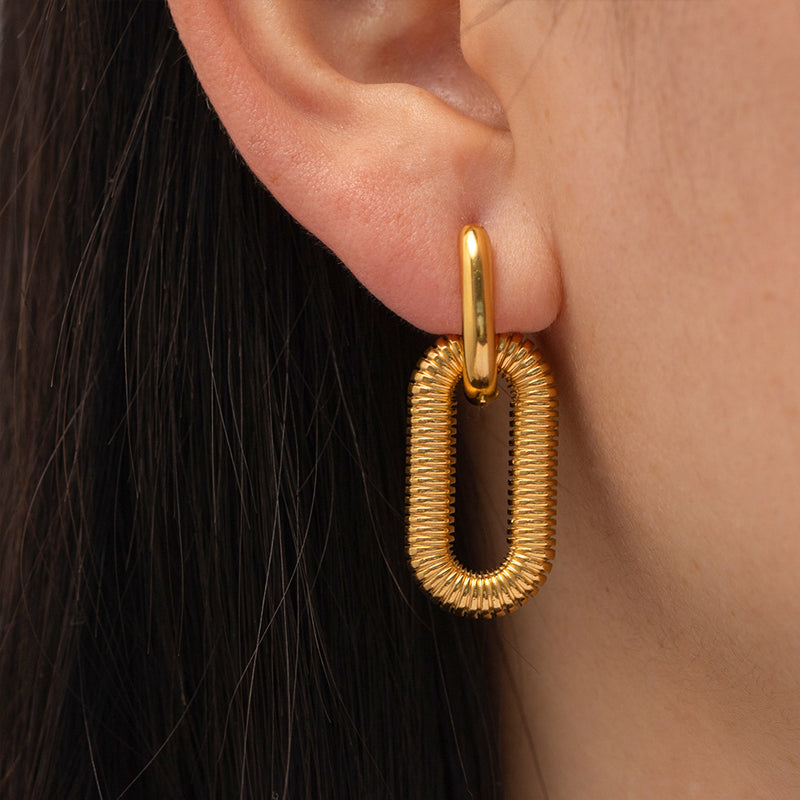 Nina – Elegante doppelte ovale Creolen