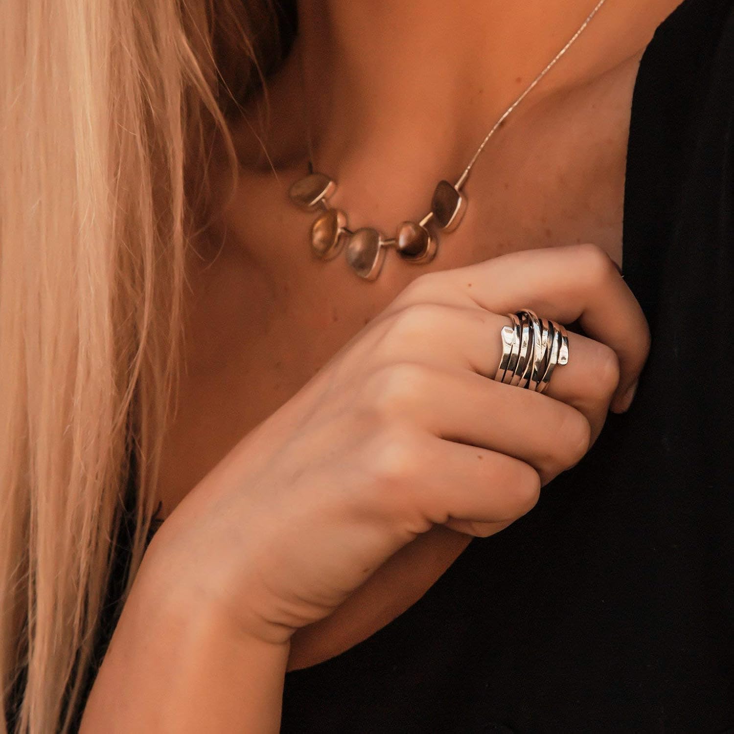 Bliss – Großer Vintage-Silberring