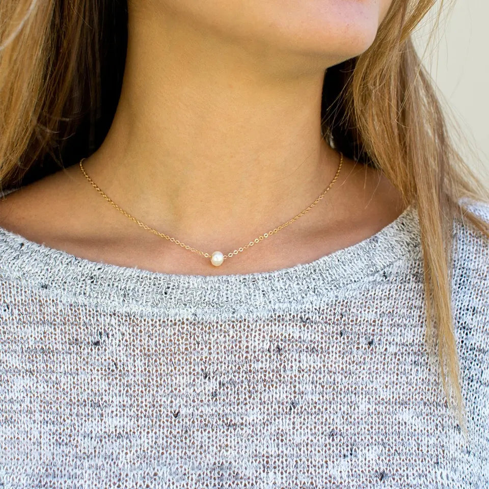 Marianne - Süßwasserperlen-Halsband