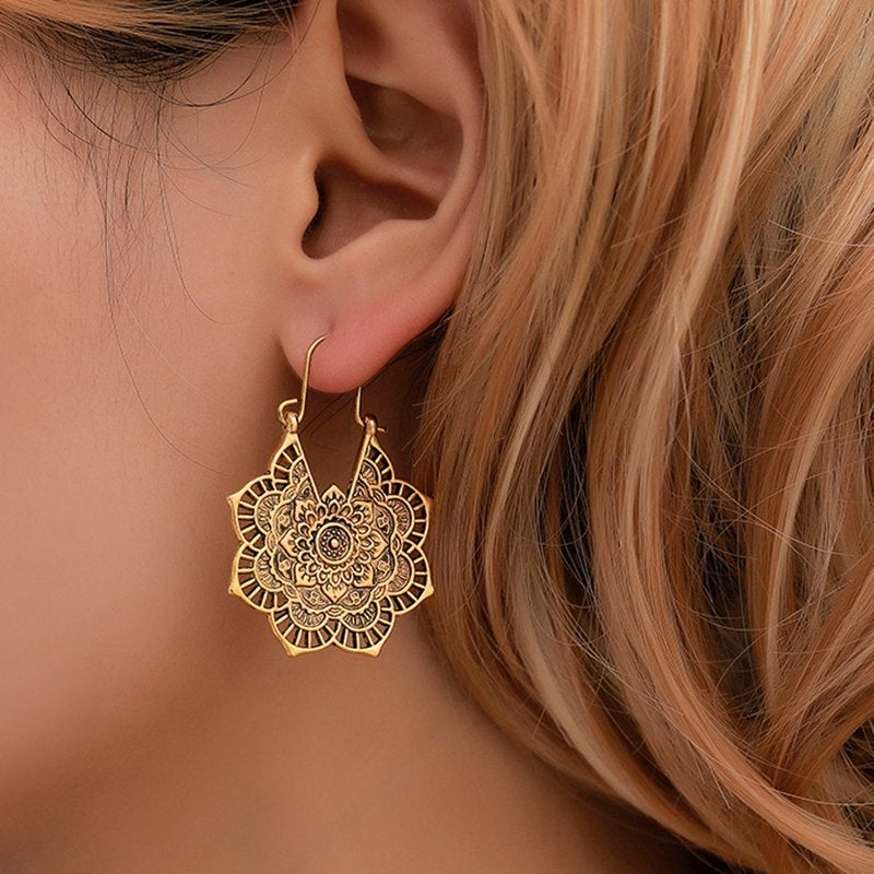 Sanya – Mandala-Lotus-Ohrringe