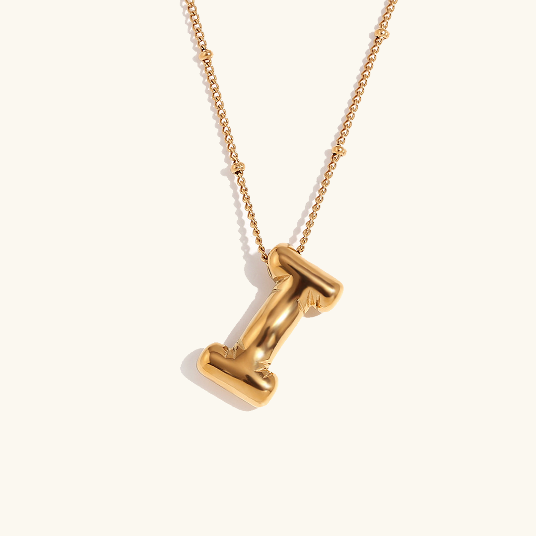 Goldenes Initialen-Halsband Balloon