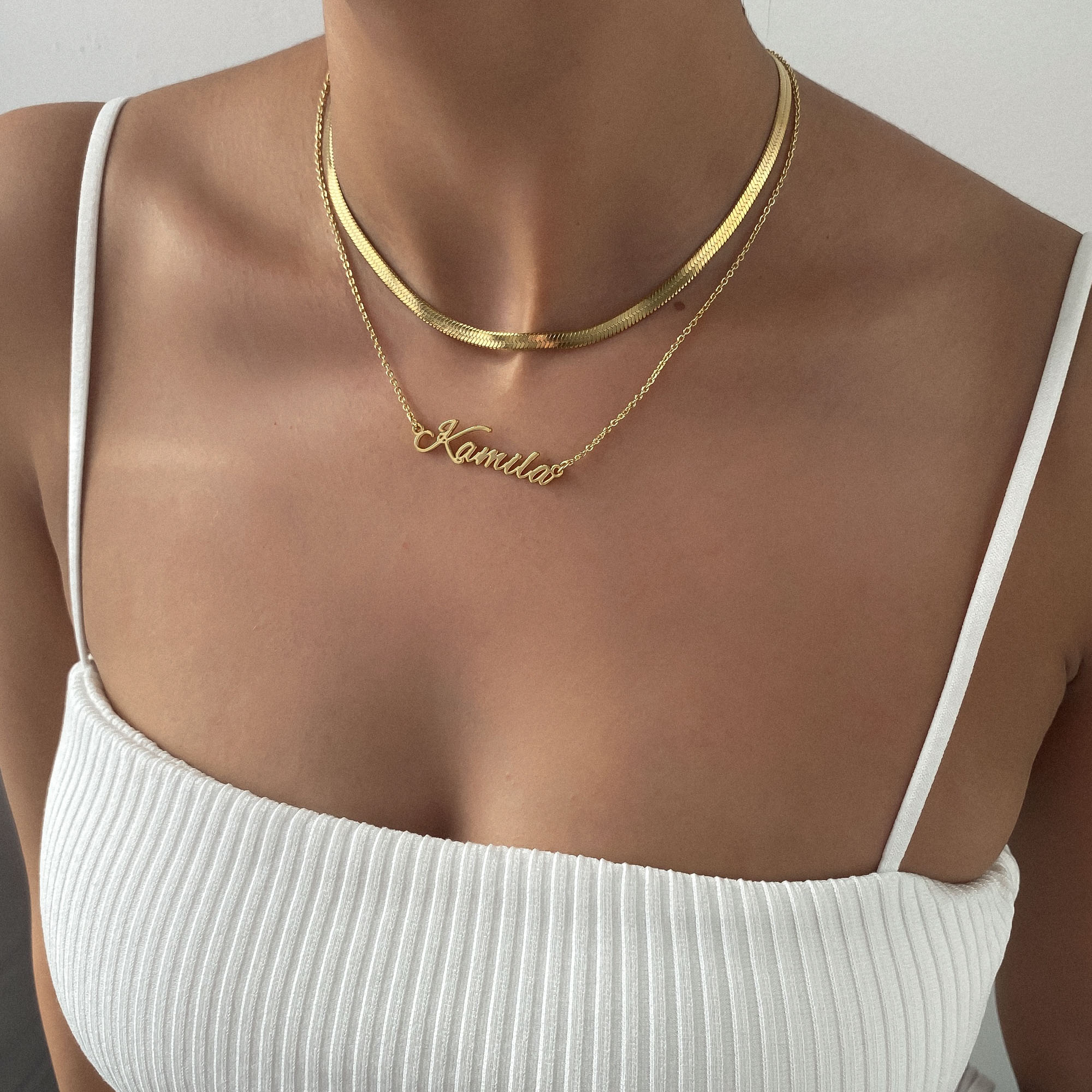 Juliette – Elegante Chevron-Halskette