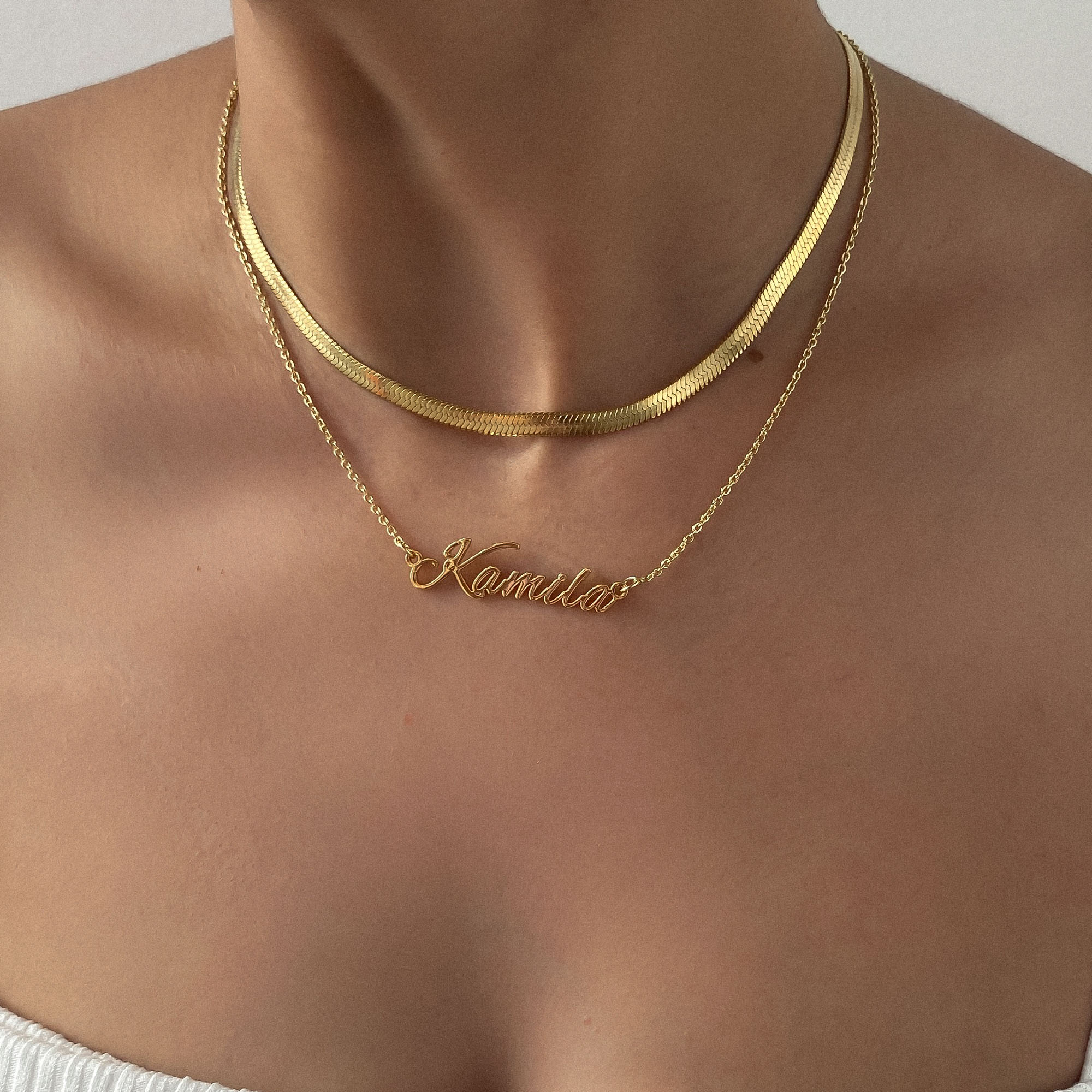 Juliette – Elegante Chevron-Halskette
