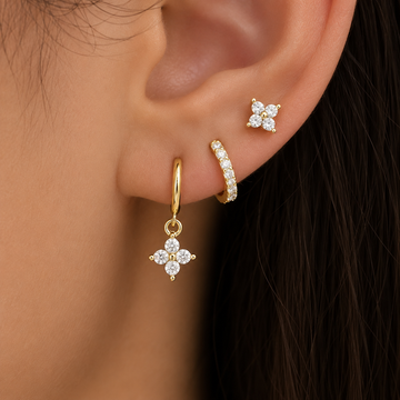 Mariana – Set aus drei Ohrringen mit Zirkonia