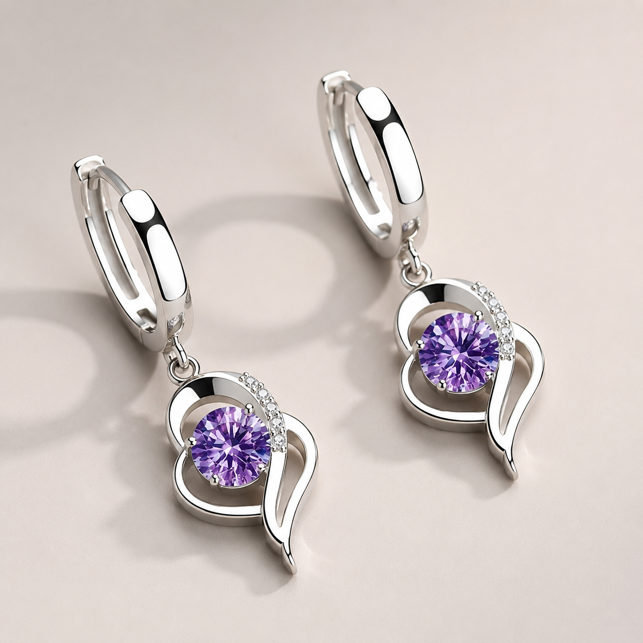 Noelle – 925er Silberblumen-Ohrringe mit Zirkonia
