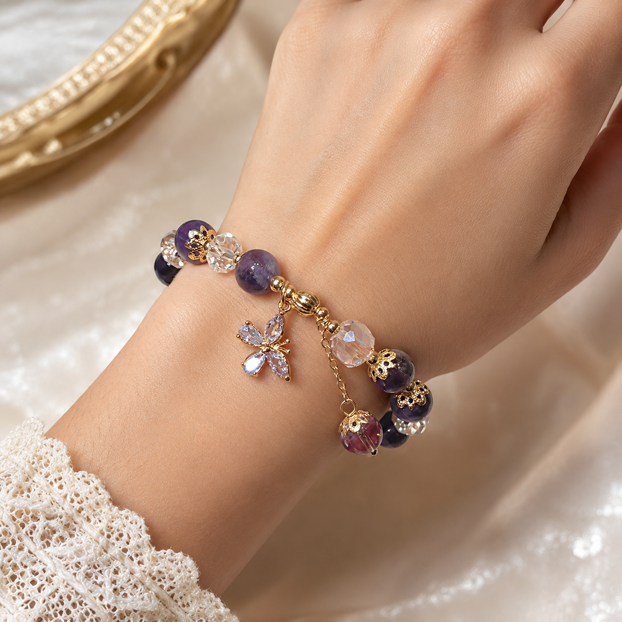Aura – Heilendes Amethystarmband