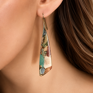 Gaia – Vintage Ohrringe mit Naturstein