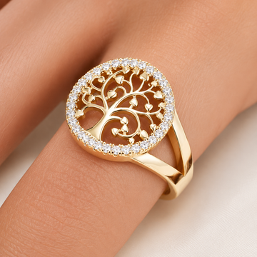 Yelina – Lebensbaumring in Gold oder Silber
