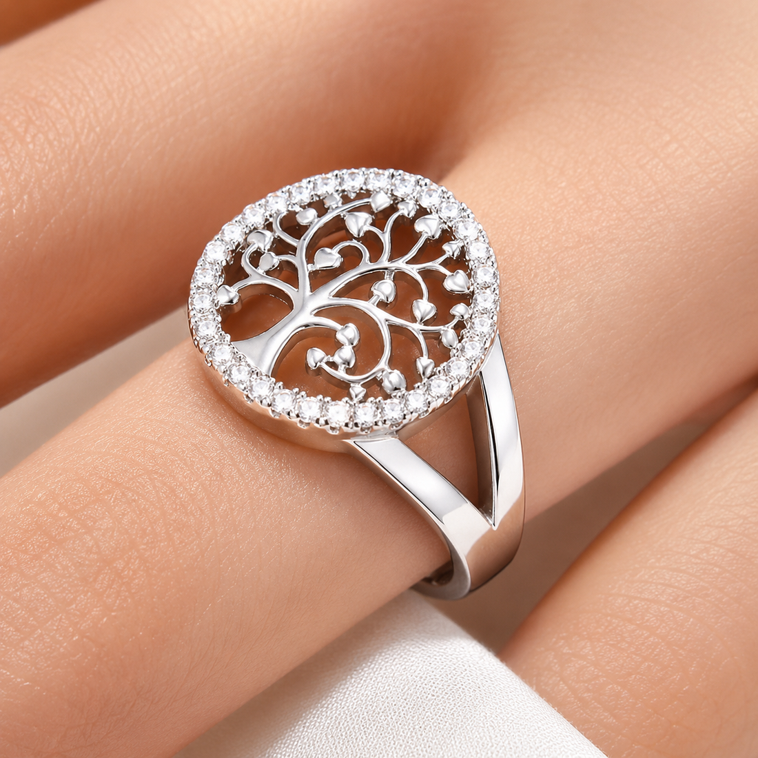 Yelina – Lebensbaumring in Gold oder Silber