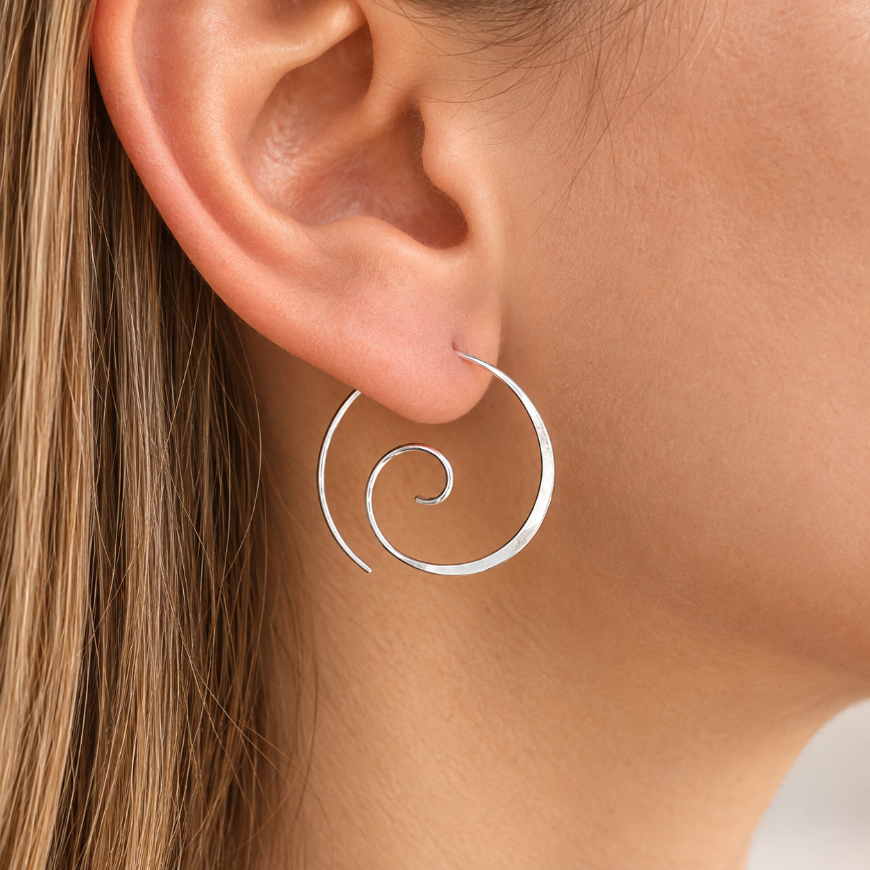 Yara – Boho-spiralohrringe aus Silber