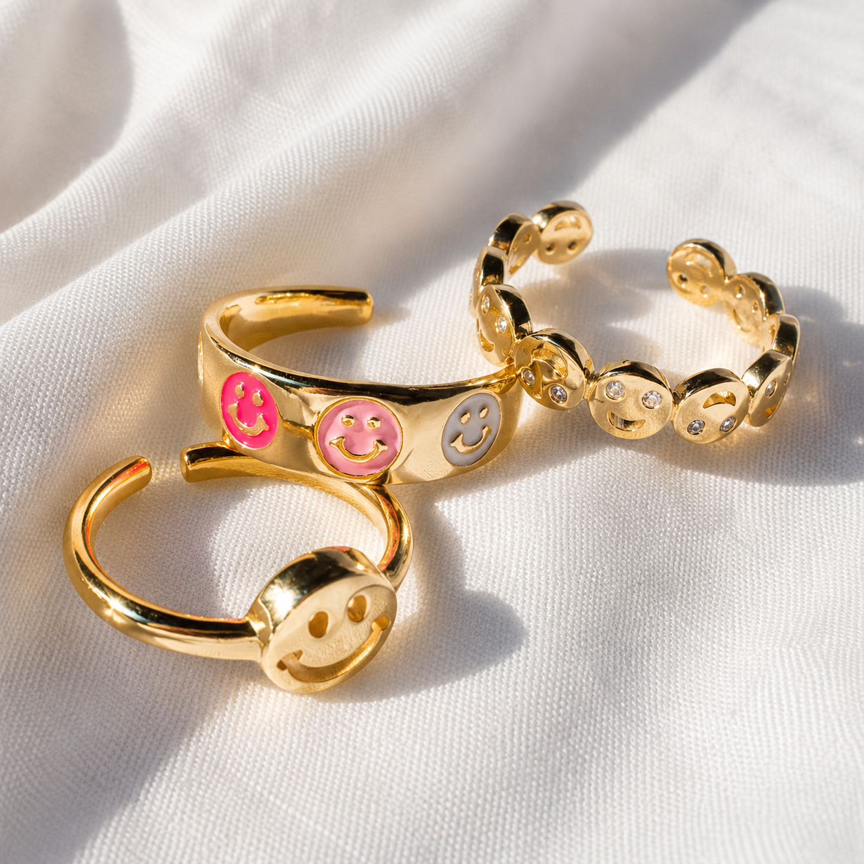 Smiley - Bunter Smiley-Ring