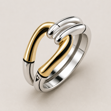 Cassia – Vintage-Ring in Gold und Silber mit Knoten