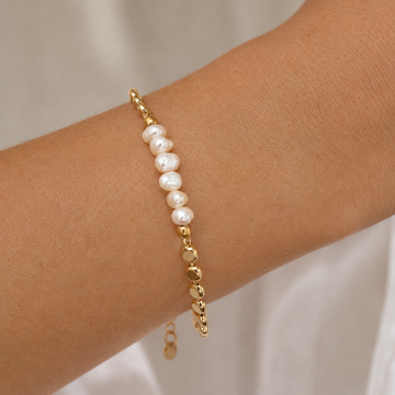 Siena - Perlenarmband mit Diskokette