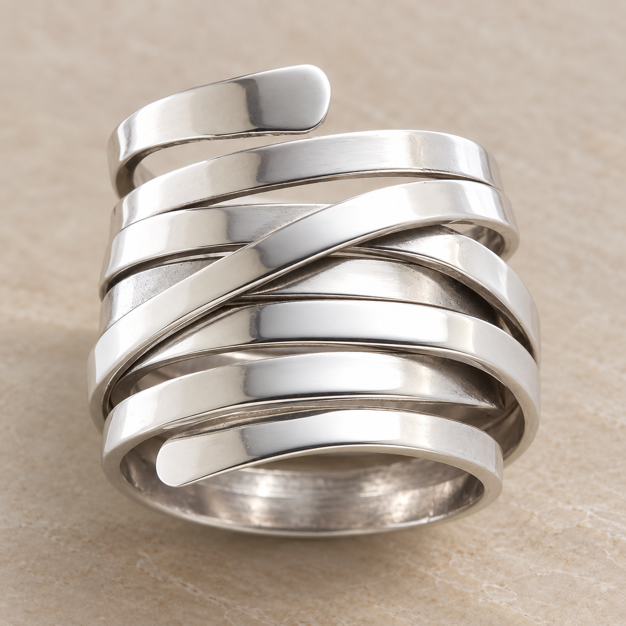 Bliss – Großer Vintage-Silberring