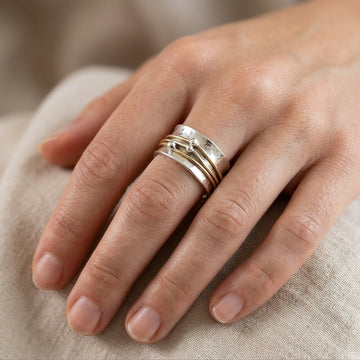 Alix – Retro-Stil Silber- und Goldring