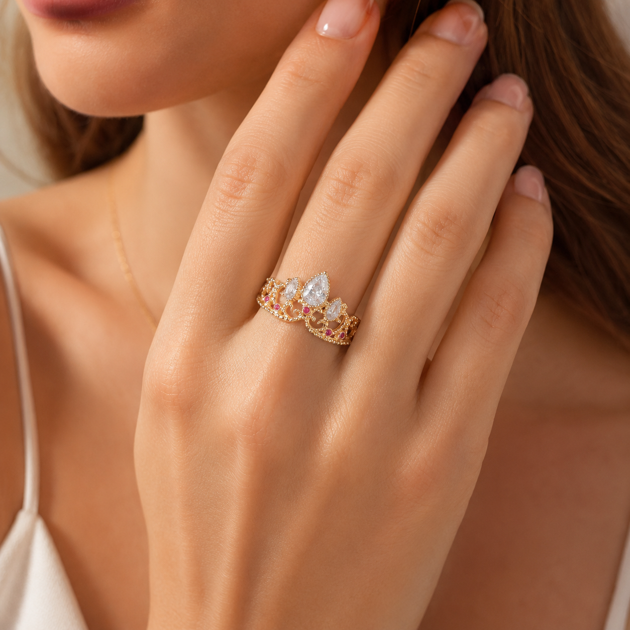 Krone Rapunzel Ring - Der goldene Krone Ring von Rapunzel