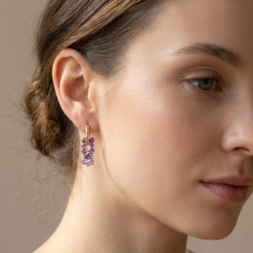 Leah - Elegante Ohrringe in Lila