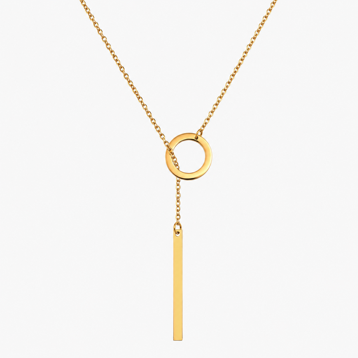 Blythe – Gold Lariat-Halskette mit Stab