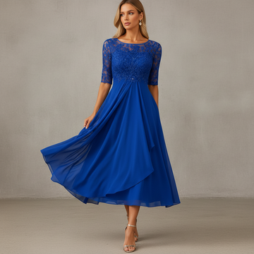 Yara - Elegantes Chiffon-Midikleid