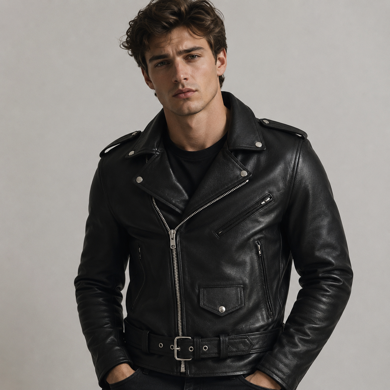 Brandon - Herren-Motorradjacke mit vielen Taschen