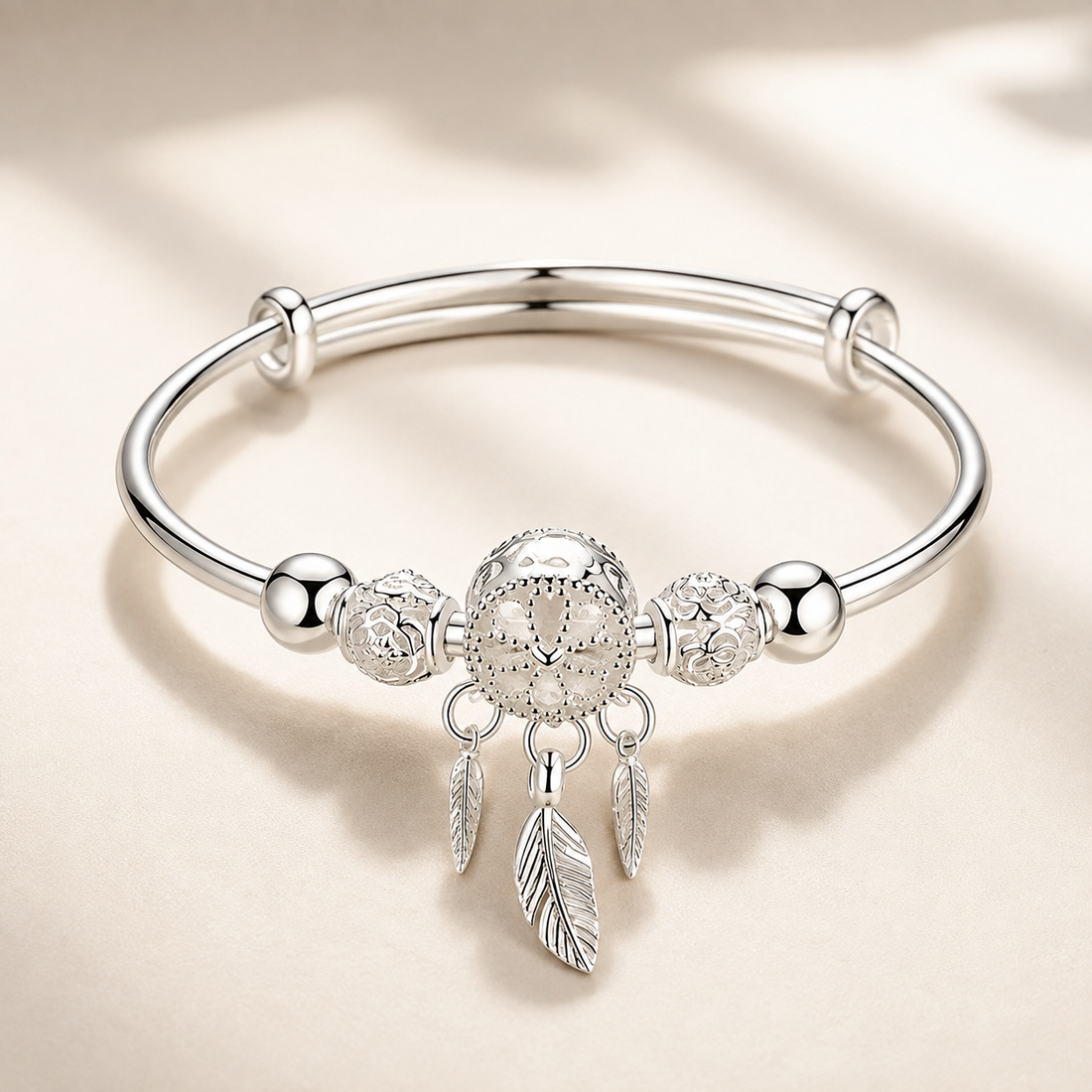 Aiyana – Verstellbares Traumfängerarmband aus 925 Silber