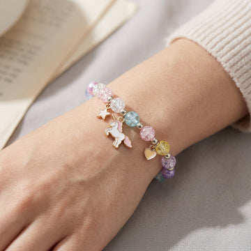Geträumt - Perlenarmband mit Einhornanhänger