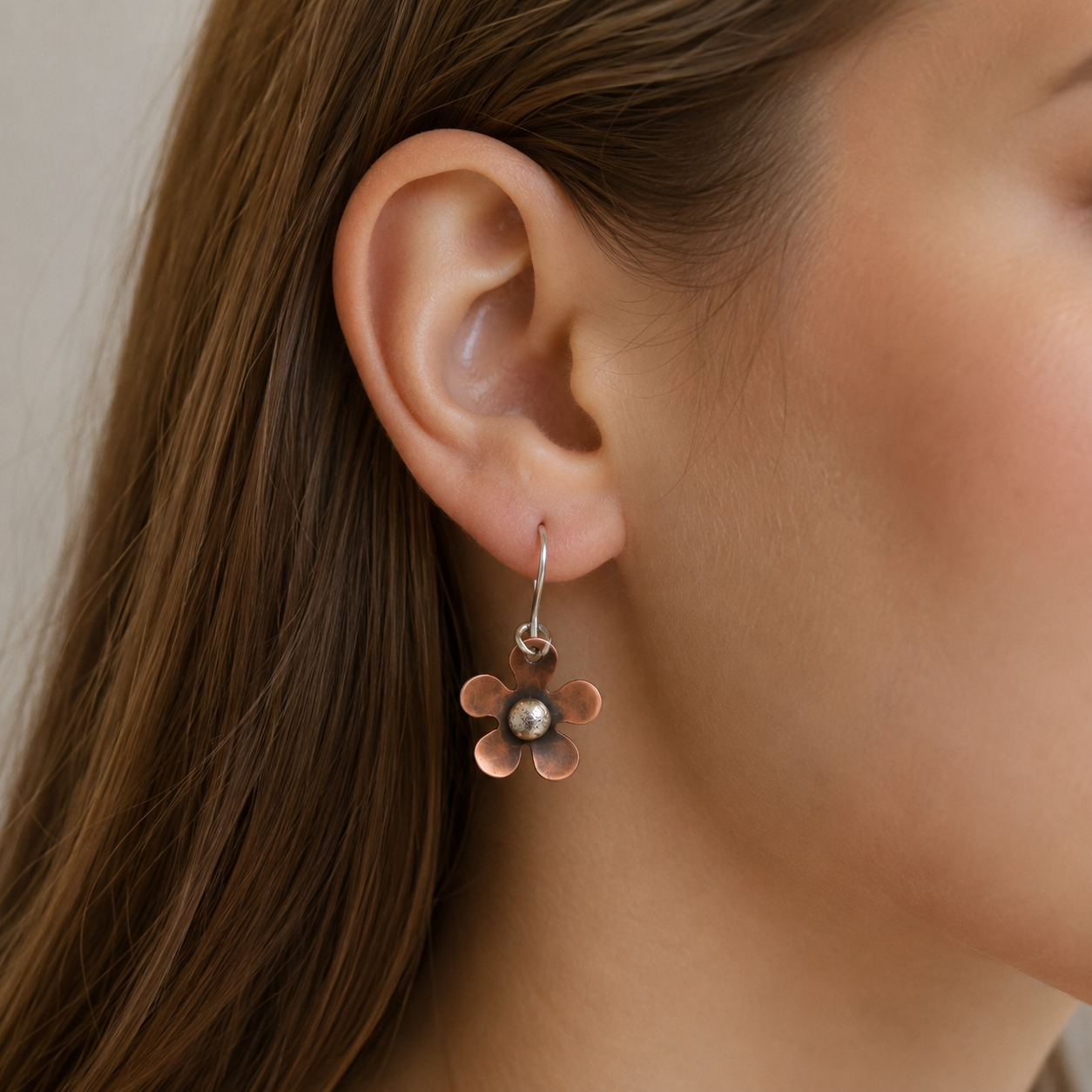 Hera – Vintage Silberblumenohrringe