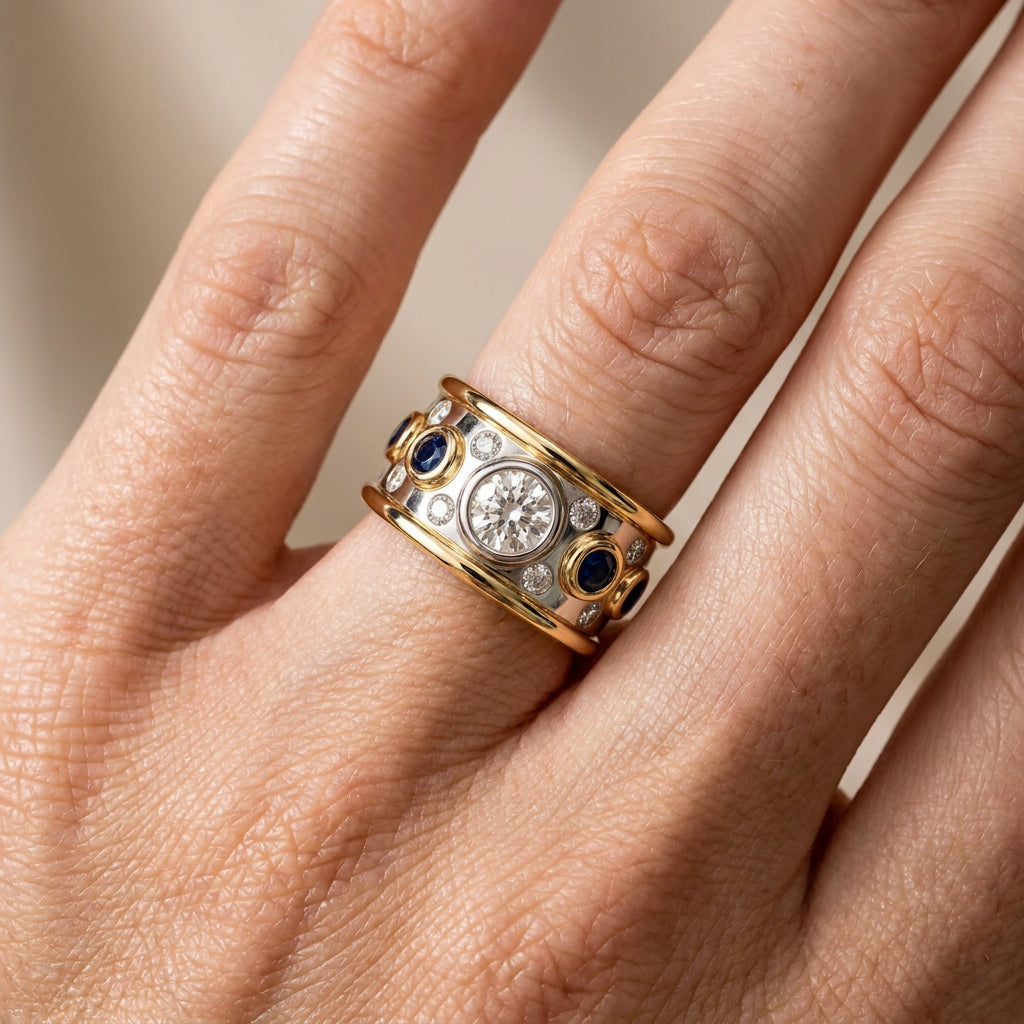 Sierra – Vintage goldener Ring mit eingearbeitetem Zirkon