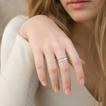 Shane – silberner Ring mit goldener Beschichtung
