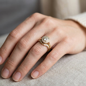 Beatrice – Vintage-Goldring-Set mit Zirkonia