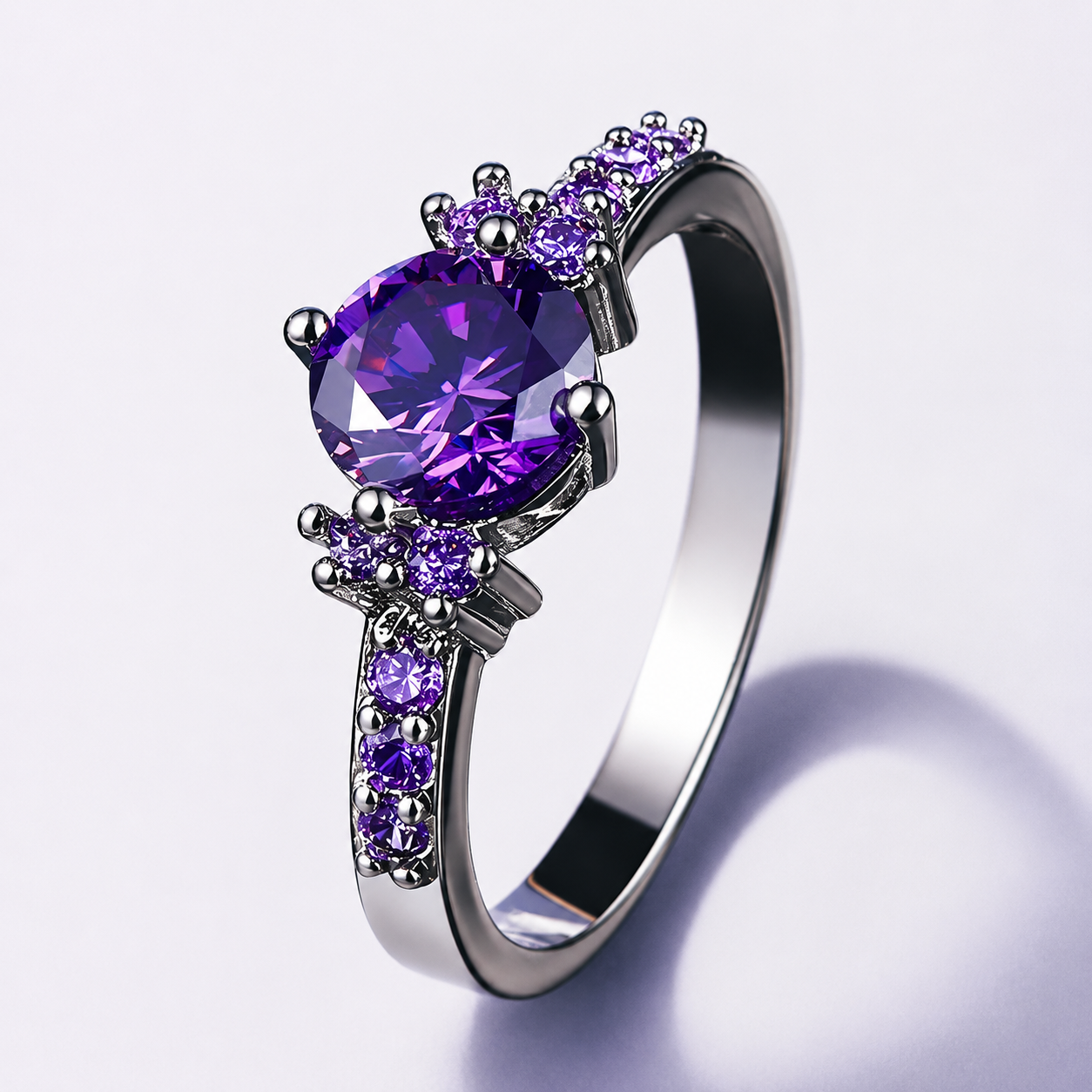 Coralie – Ring aus violetter Amethyst
