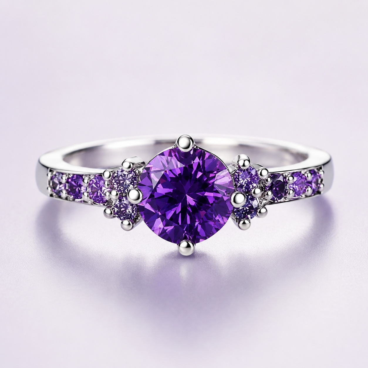Coralie – Ring aus violetter Amethyst