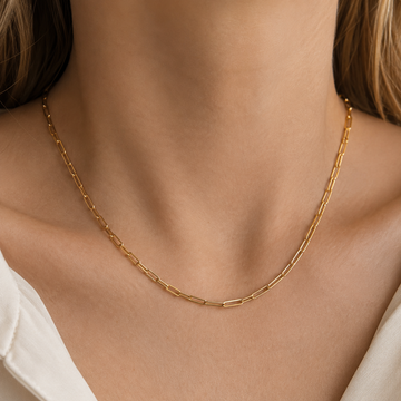 Elisa – Halskette mit goldenen Gliedern