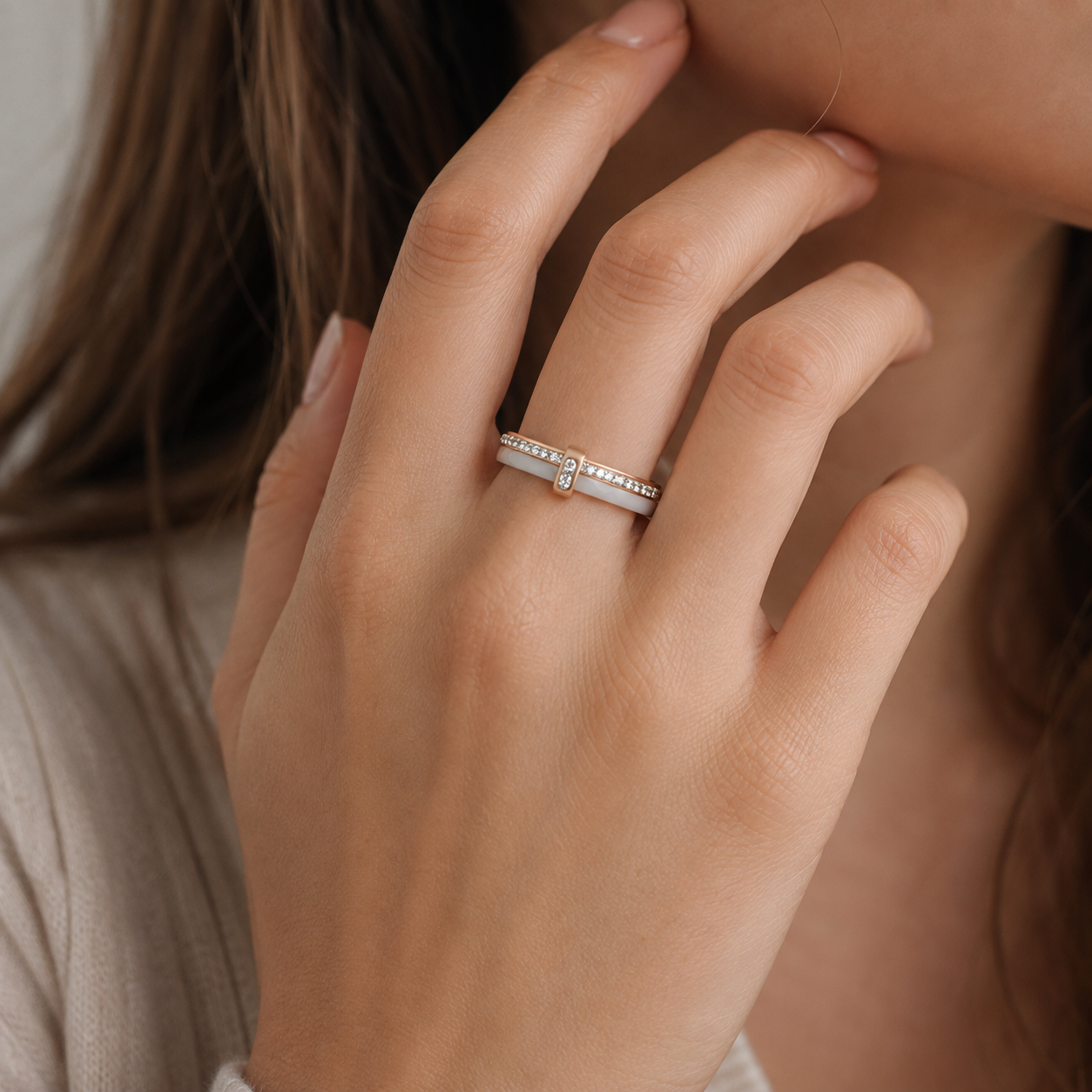 Cerelia – Luxuriöser Keramikring mit Zirkonia