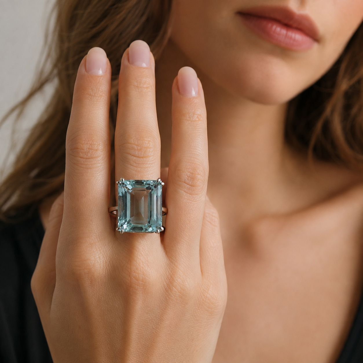 Yvaine – Vintage Ring mit blauem Zirkonia