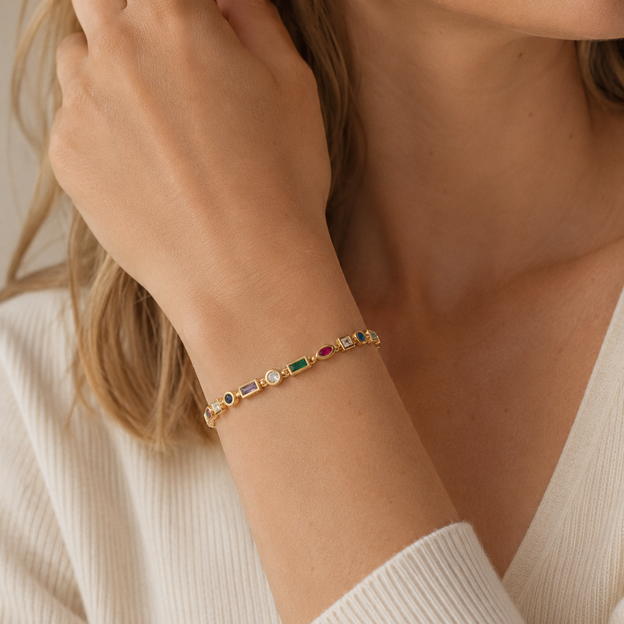 Nozomi – Bunte Kristallarmband