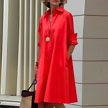 Alissa - Bequemes und lockeres Midikleid für Damen